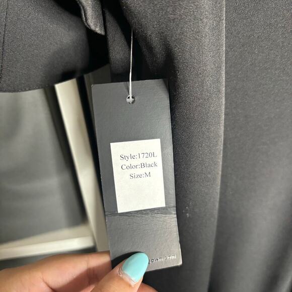 Posh Couture Ruffle Mermaid Gown Black Size M NWT - Picture 10 of 10